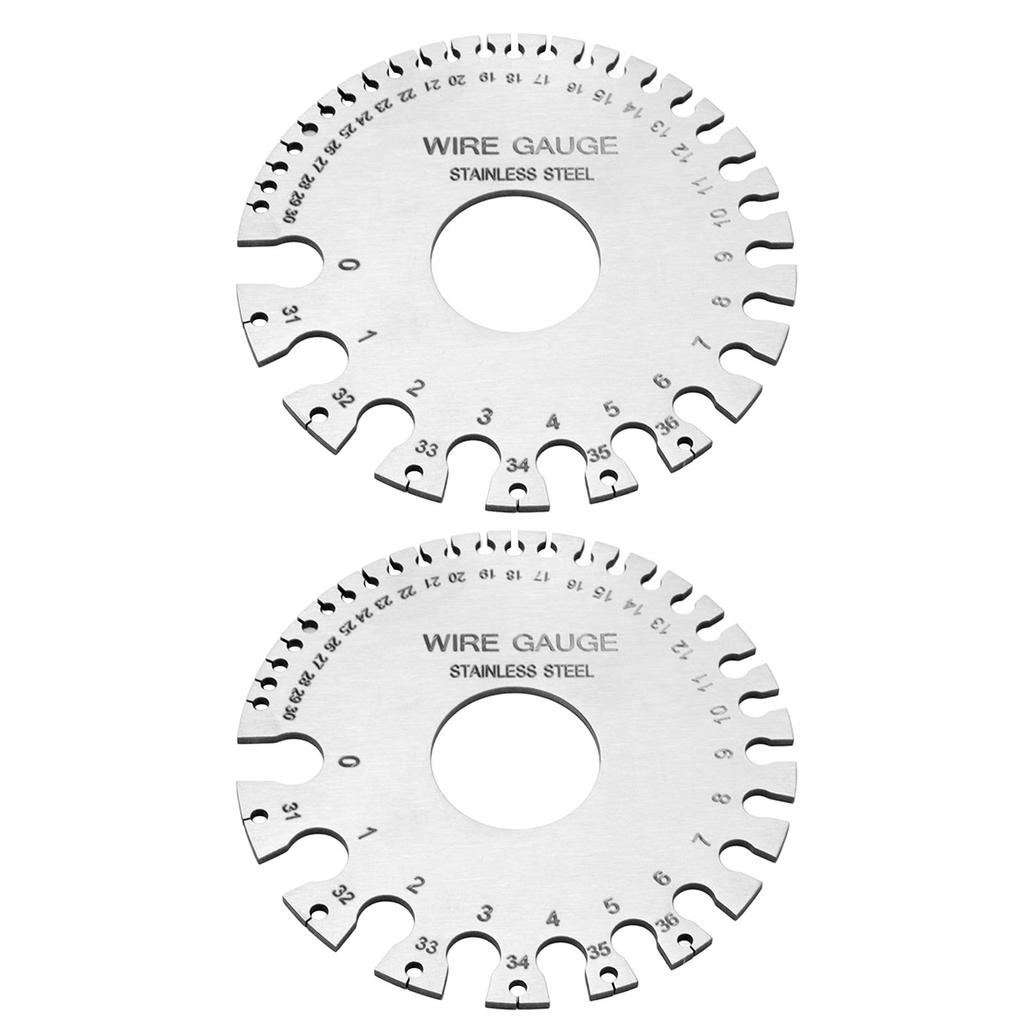 2pcs Stainless Steel Thickness Gauges Professional Standard Metal Sheets Welding Thickness Gauge