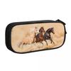 Nieuwe Mooie Paard Rennen Etui Galopperende Dierenvrienden Etui Pennenhouder Grote Opbergzakken Studenten Schrijfgerei