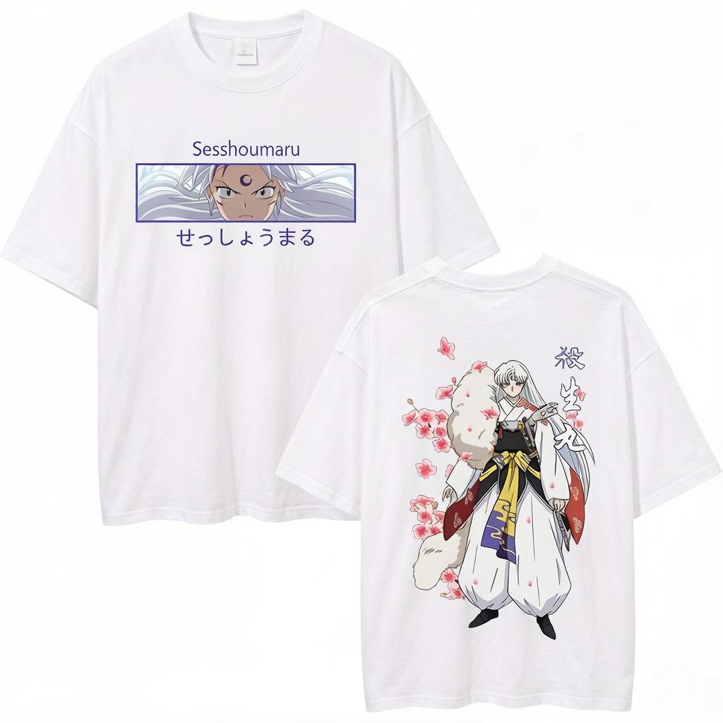 

Adult Size Inuyasha Tshirt Cartoon Style Shortsleeved Version Highquality and Comfortable Versatile for All Occasions S