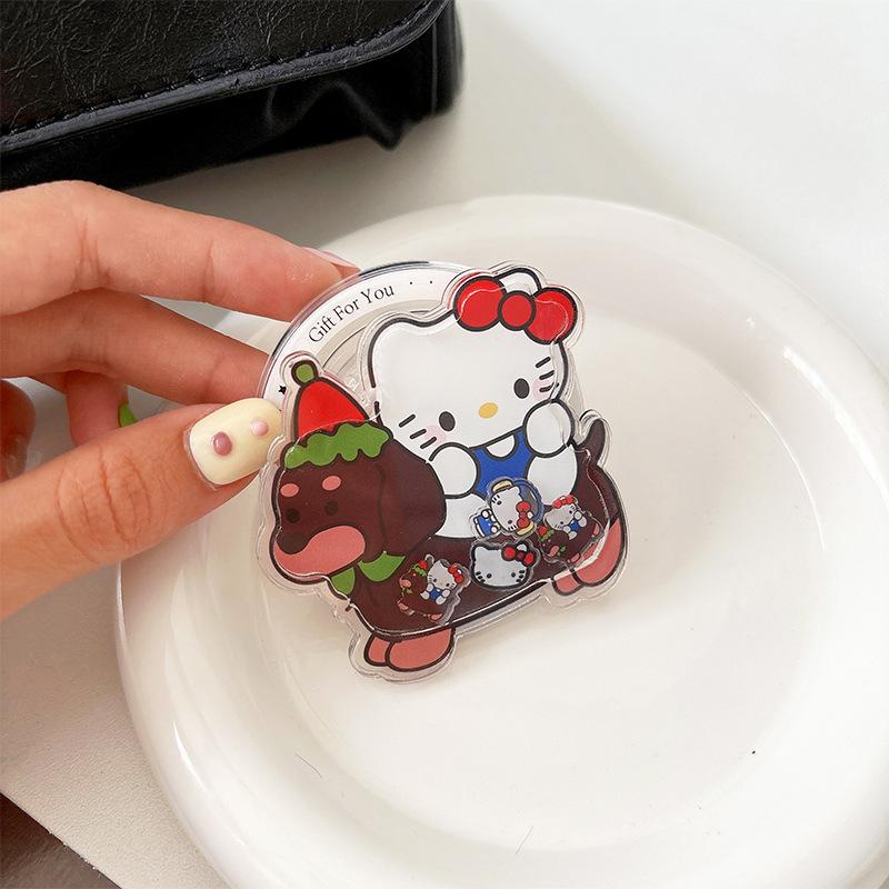 Korean Light Luxury Temperament Kt Rocking Music Simple And Small Magnetic Attraction Personality Cute Mobile Phone Holder Desktop Lazy Airbag