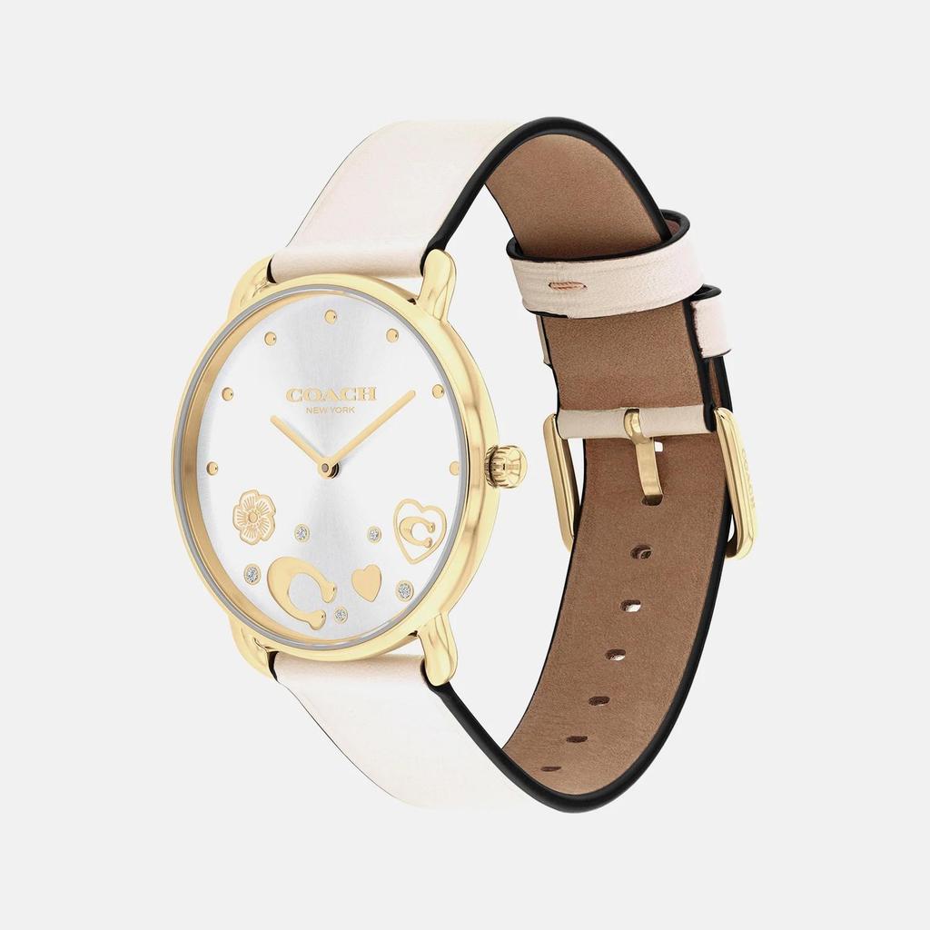 Coach Elliot Chalk Leather White Sunray 36mm Watch – 14504294
