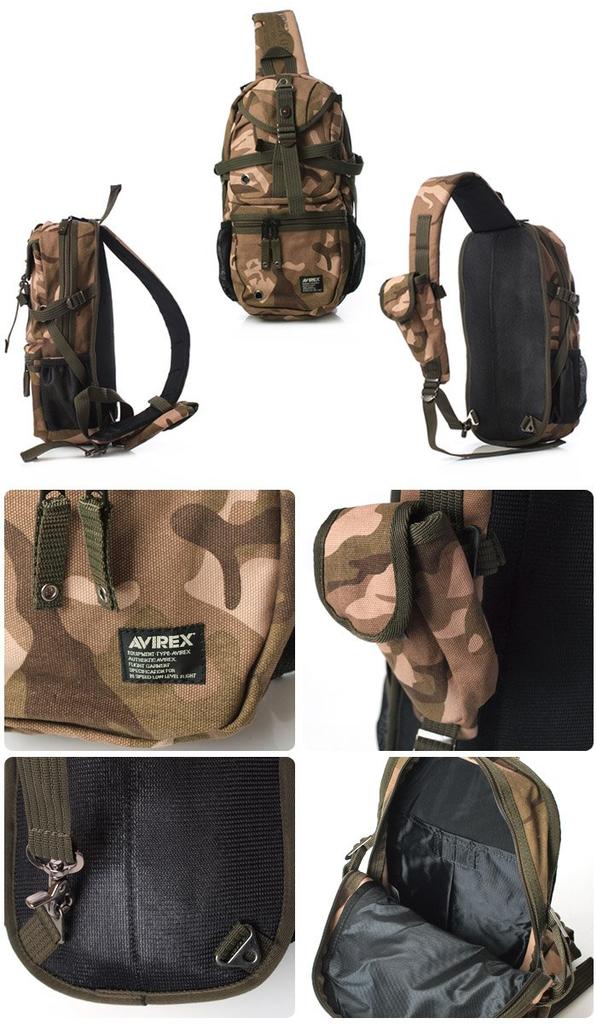 AVIREX EAGLE Body Bag AVX305B/4 Farben erhältlich, 10 Schwarz