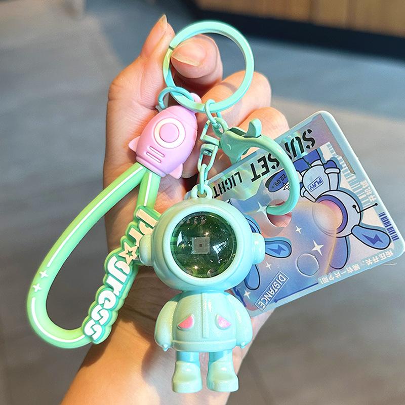 

Cartoon Little Dinosaur Keychain Mini Ambient Light Small Pendant Boys And Girls Exquisite Schoolbag Pendant Car Key Chain