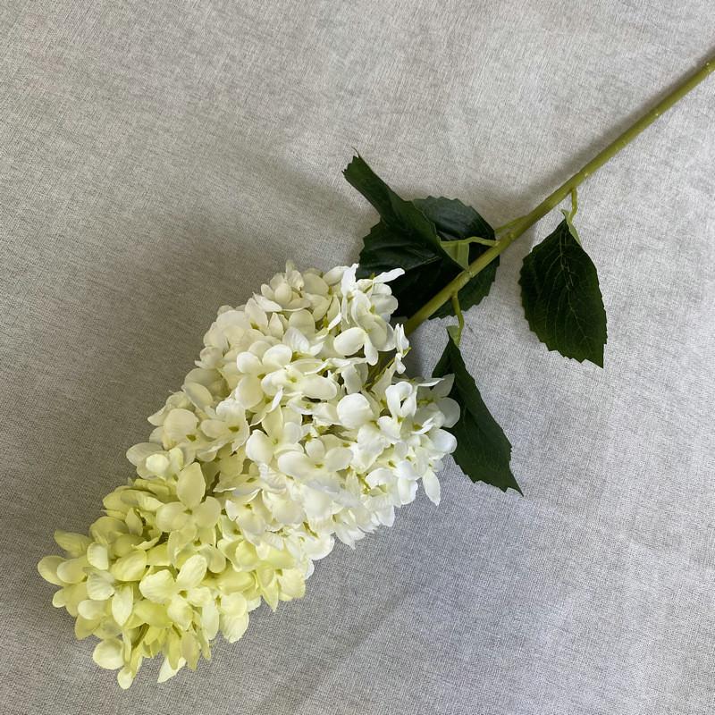 

Silk Floral Hydrangea Stems 82cm Lifelike Wedding Flowers Decorations Gifts White Green