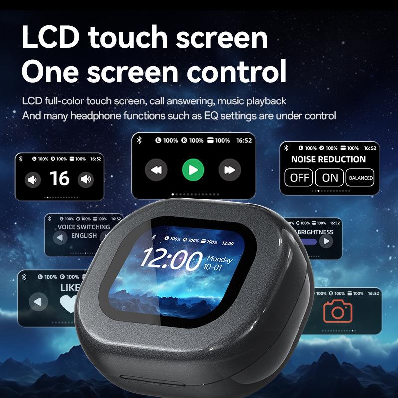 JYL TS AI Translation Bluetooth Headphones M94 Touch Screen Ear-free Long Battery