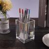 1PC Clear Acrylic Pen Holder for Desk, Multi-Purpose Pencil & Makeup Brush Organizer, Stationery Storage Cup for Office Home