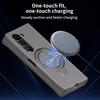 Carbon Fiber Leather Rotating Ring Bracket Phone Case for Samsung Galaxy Z Fold 6 5 4 Fold6 Fold5 Fold Protective Cover
