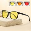 Fashion Square Frame Plain Glasses Orange & Red Lenses Anti Blue Light Glasses Gaming Protective Eyewear Night Driving Goggles