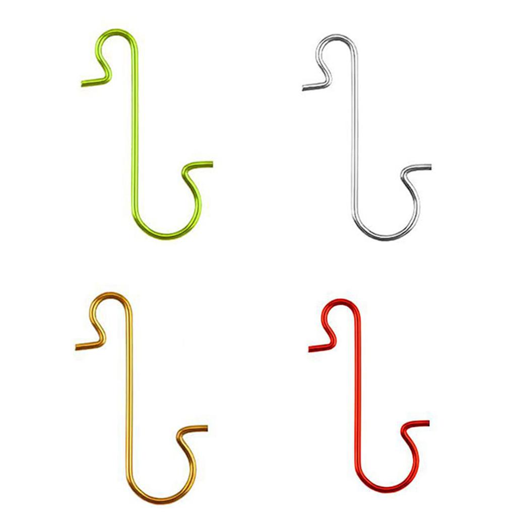 100pcs Christmas Ornament Hooks Metal Iron S-Shaped Hook Holders Christmas Tree Ball Pendant Hanging Decoration for Home