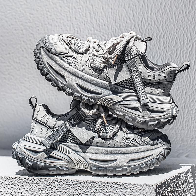 

Platform Sports Shoes Outdoor Boots Casual Sneaker Apring and Autumn Loafers Ventilate Fashion Male Sneakers Wear-resistant New 44