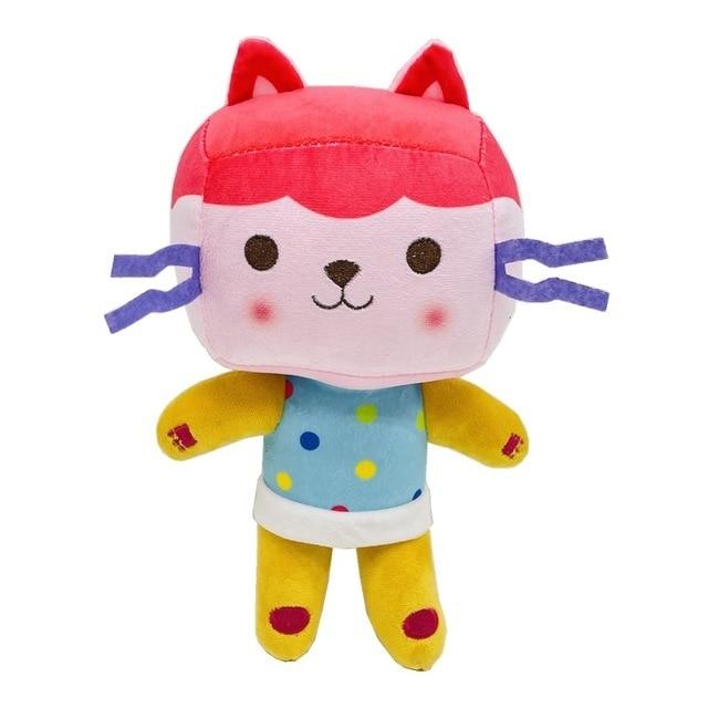 Gabby Dollhouse Happy Cats Plush Toy Set, 2 Pack, 25cm, Coral Pink, Stuffed Animals for Kids