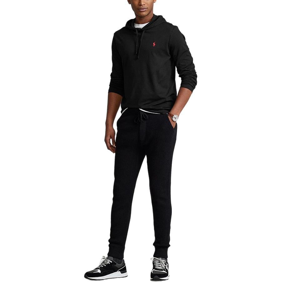 Polo Ralph Lauren SS23 Solid Color Small Pony Embroidered Casual Hoodie Men Hoodies Black 710768063-002