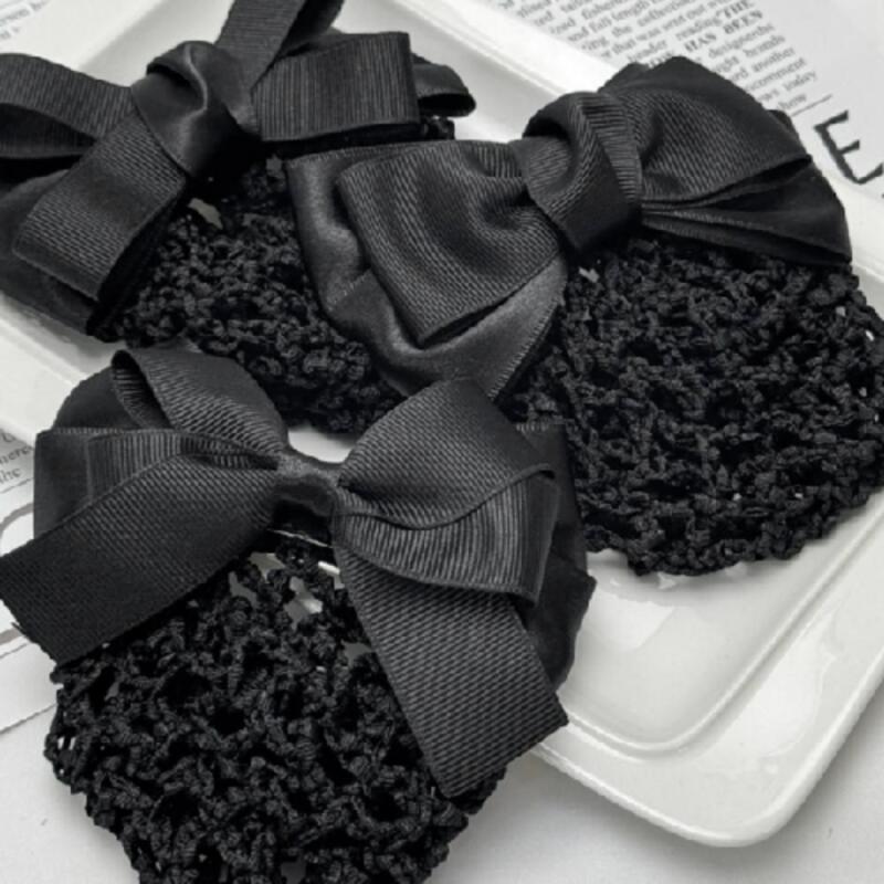 Ribbon hairpin, part-time job interview, flight attendant hairnet, black hairpin Number 04