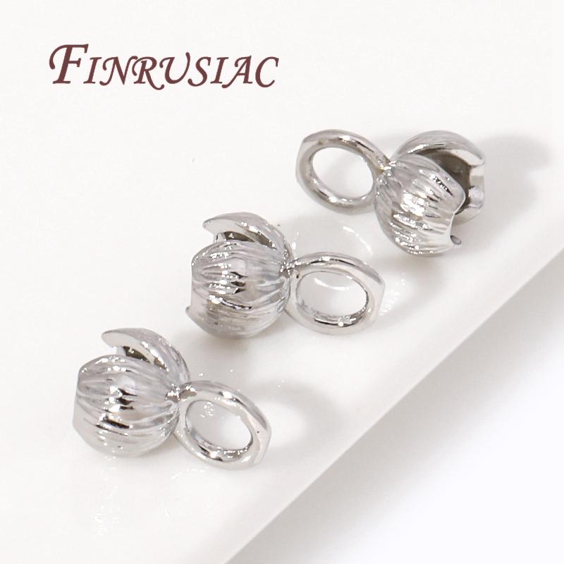 Crimp End Caps For Jewelry 18K Gold Plated Cord Ends Clam Shell Bead Tip Ball Chain Connector,DIY Bracelet/Necklace Fittings