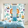 Set Of 2 Versatile Polyester Transparent Curtains Home Decoration Lion Tiger Use Bedrooms Living Rooms Curtain For Area Made