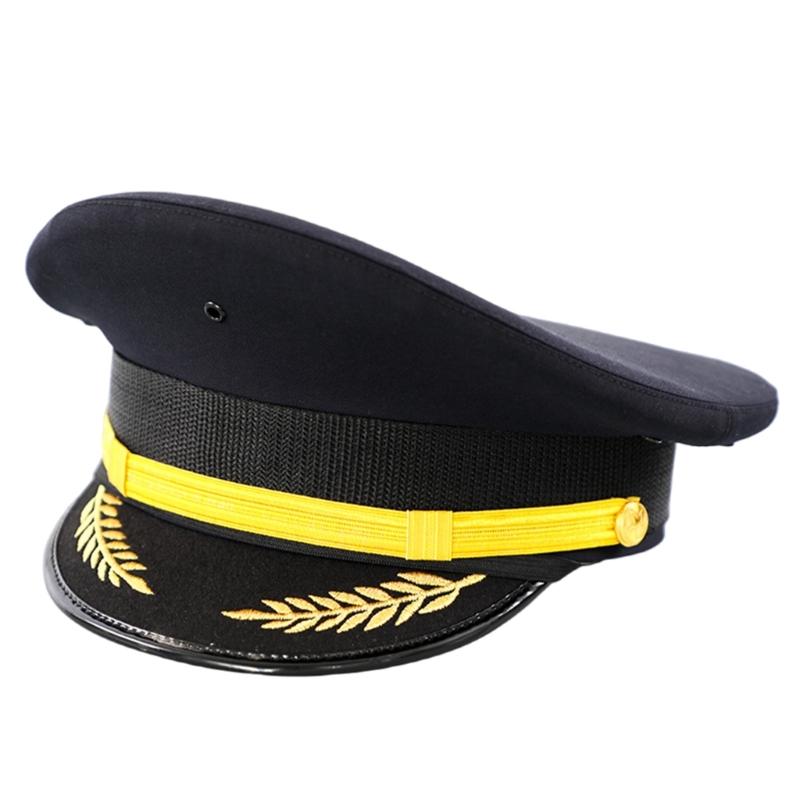 Roleplay Uniform Hat Unisex Adult Security Guard Hat Party Gathering Hat Wide Brimmed Hat