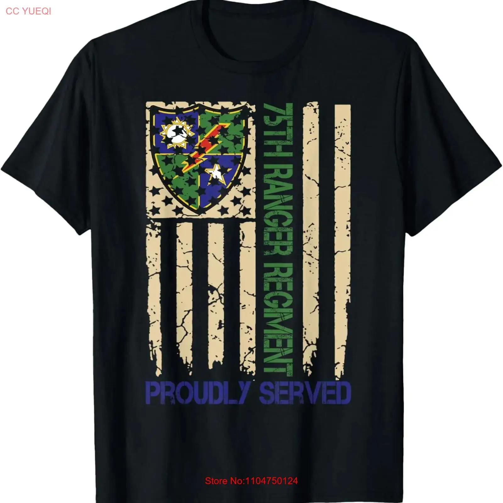 

75th Ranger Regiment Proudly Served T Shirt vintage Washed Stylish Slightly Top For Everyday Wear Stretched streetwear graphic S разноцветный