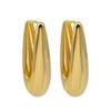 Gold Teardrop Oval Earrings with Unique High-End Minimalist Design