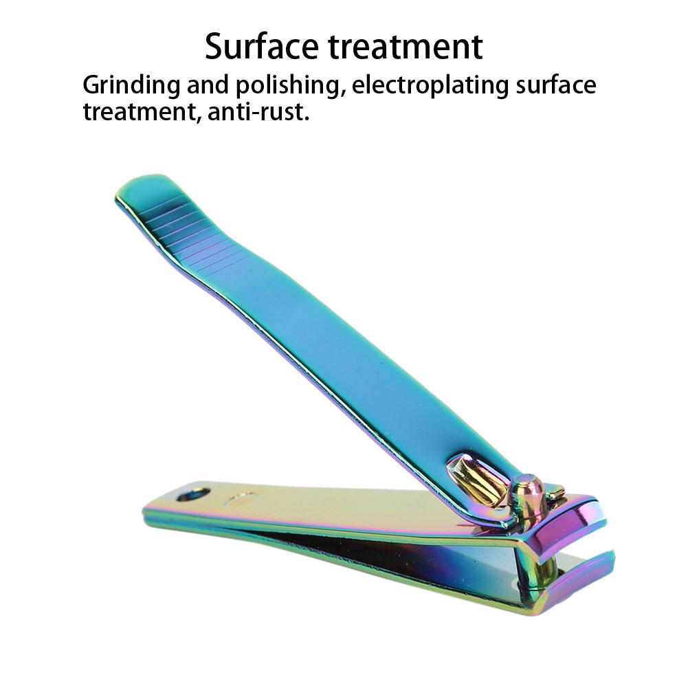 Plated Nail Clipper Carbon Steel Gradient Color Fashionable Nail Trimmer Cutter Manicure Tool