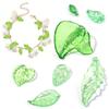 20-200pcs/lot Transparent Green Leaves Beads Loose Acrylic Charms Beads For DIY Pendant Earrings Necklace Jewelry Accessories