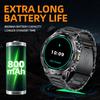 800mAh Large Battery Durable Adult Smart Watch Compass LED Flashlight IP68 BT Call Heart Rate 100+ Sports Smartwatch Men