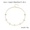 Zartes Tulpen-Imitat-Perlen-Choker-Halsband für Damen Mädchen Süßes Blumen-Grünblatt-Halsband Hochzeitsfeier Schmuck Geschenk