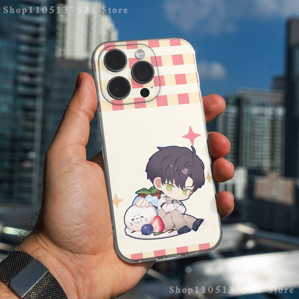 Urocze Etui na Telefon L-Love i D-Deepspace iPhone17 16 15 14 13 12 11 Pro Max Plus Mini Przezroczyste Pełne Tylne Pokrowce Silikonowe Miękka Powłoka