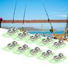 30pcs Night Fishing Rod Bite Alarm Luminous Twin Bells Fish Bait Alert Bow Shape