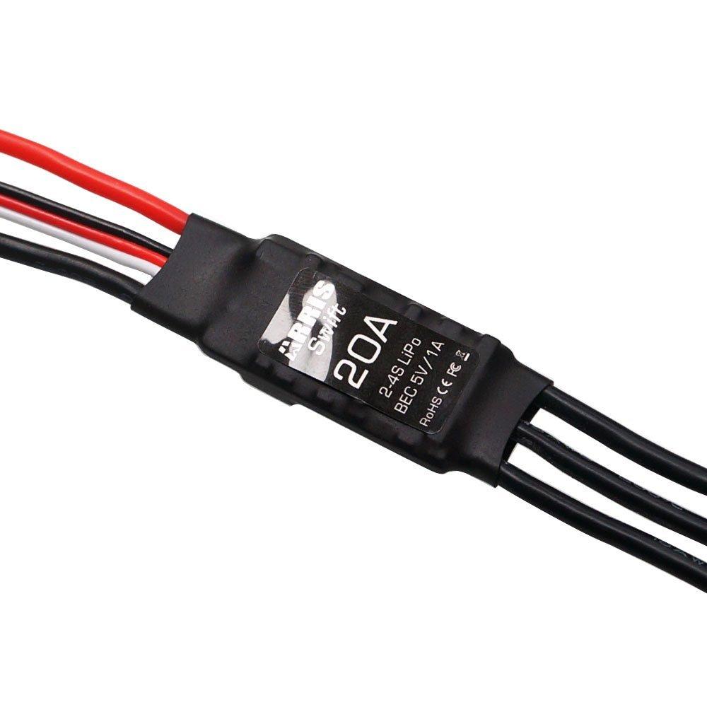 ARRIS Swift Series BLHeli 20A 2-4S BEC 5V1A Brushless ESC for Mini RC Multicopters (4pcs)