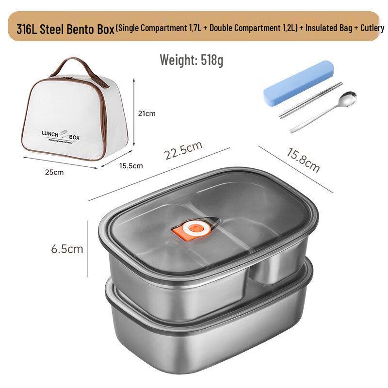 Qiwei Stainless Steel Microwaveable Lunch Box
