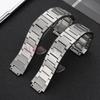 Solid Stainless Steel Watch Band Silver Strap 27mm Business Bracelet for Men Women Compatible for HUBLOT Belt Watch Accessories