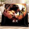 E.T Blanket Flannel Blanket Soft Cozy Plush Throw for Sofa Bed Lightweight Home Decoration Outdoor Camping