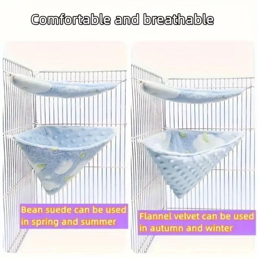 New Hanging Small Pet Cage Breathable Flannel Velvet Pet Hammock Warm Hamster Cage for Sugar Glider Parrot Hamster