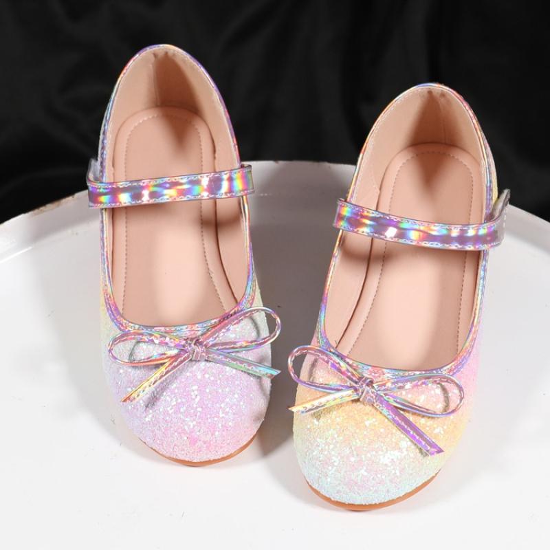 Scarpe da Bambina alla Moda con Fiocco in Pelle 2025primavera Nuove Scarpe Casual per Bambini Semplici Versatili Scarpe da Principessa per Bambina Comode Antiscivolo Scarpe Piatte per Bambini