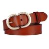 New Genuine Leather Cowhide Belt for Women, Casual and Versatile Pin Buckle Belt, Korean Style Ins Top Layer Jeans Belt for Women
