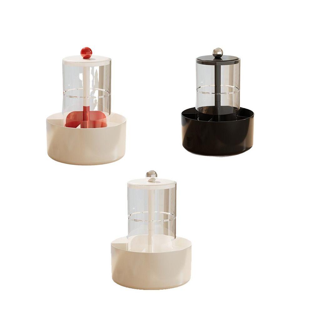 4 Slots Lifting Makeup Brush Holder Press Type Cosmetic Storage Box  Desktop Makeup Tool