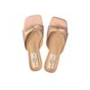 Thick Heel Pink French Cool Slippers Fairy Shoes Outer Wear 2025 New Summer with Skirt Bow Sandals