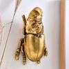 Realistic Rhinoceros Insect Wall Art Sculpture Handcrafted Resin Animal Hanging Statue Ornament For Home Office Decors P9YB
