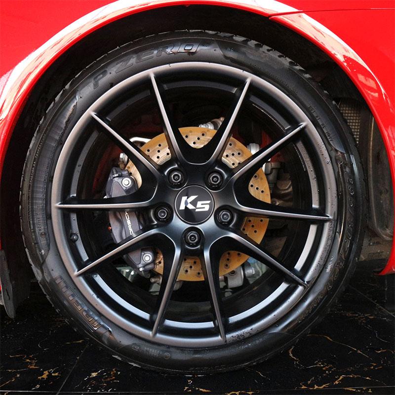 AABJA1 56MM Car Badge Wheel Center Hub Caps Sticker Tire Rim Cover Stickers Auto Accessories For KIA K5 Sportage Rio K1 K4 K2 Picanto