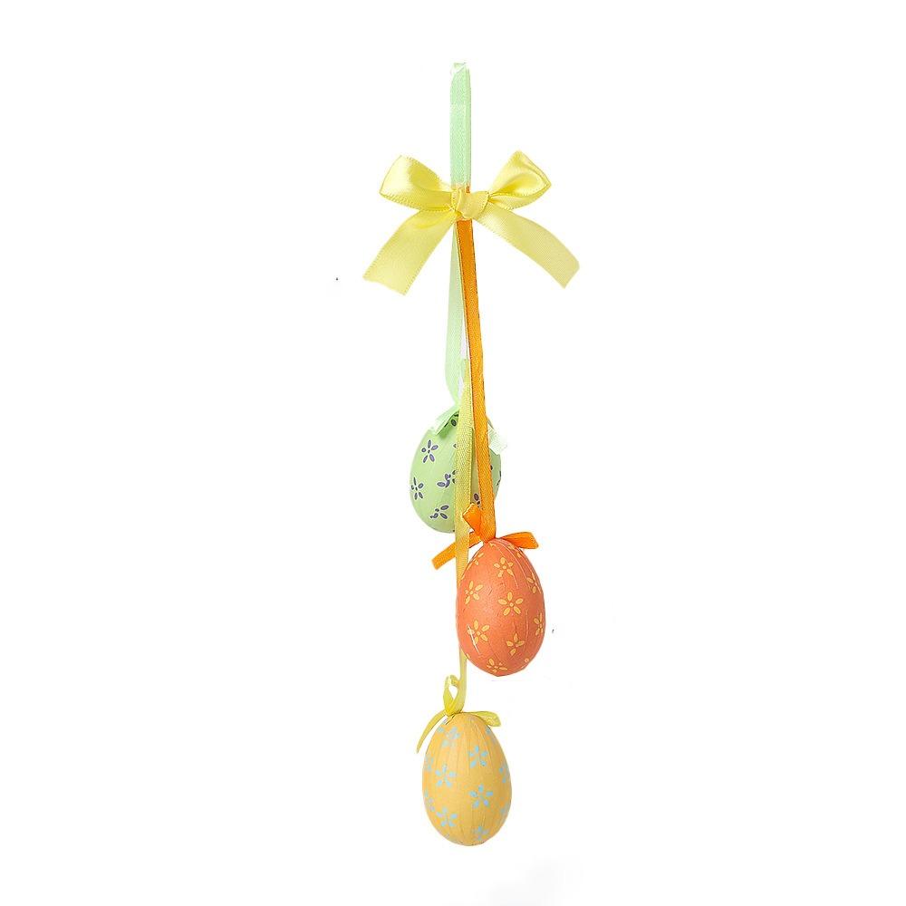 Painted Easter Eggs Hanging Pendant DIY Crafts Easter Tree Decor Colorful Eggs String  Home Decor