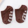 Cute Candy Color Stripe White Baby Floor Socks Summer Spring Thin Cotton Rubber Anti-slip Short Ankle Stockings for Boys Girls