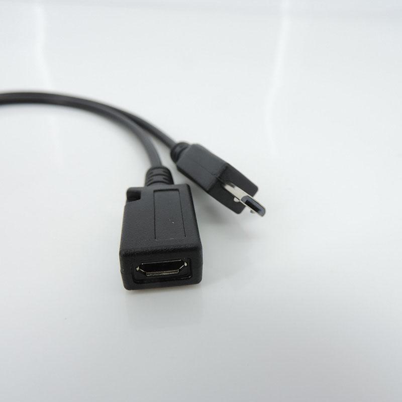 1 In 2 OTG Micro Usb Female To Mirco 5 Pin Male Female Host Power Y Splitter Usb Adapter Cable Durable Micro USB OTG for PC