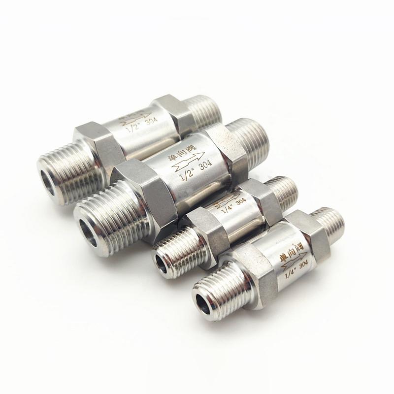 304 Edelstahl Rückschlagventil 1/8" 1/4" 1/2" Sechskant Außengewinde Rückschlagventil