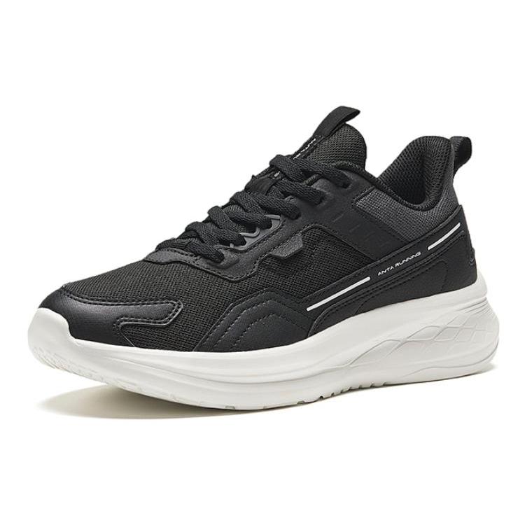Anta Abrasion Resistant Low top Running Shoes Women's Black 922345579-1