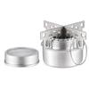 Portable Mini Aluminum Alloy Alcohol Stove with Lid and Cross Stand Outdoor Camping Hiking Backpacking