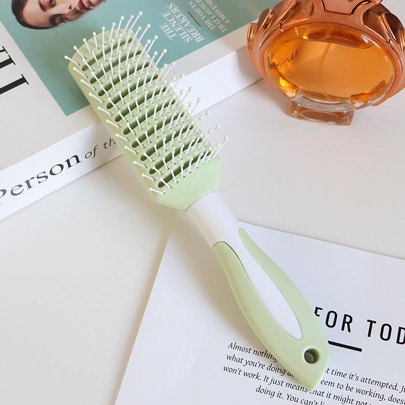 Elastic Air Cushion Paddle Comb: Ideal for Straight or Curly Hair Styling