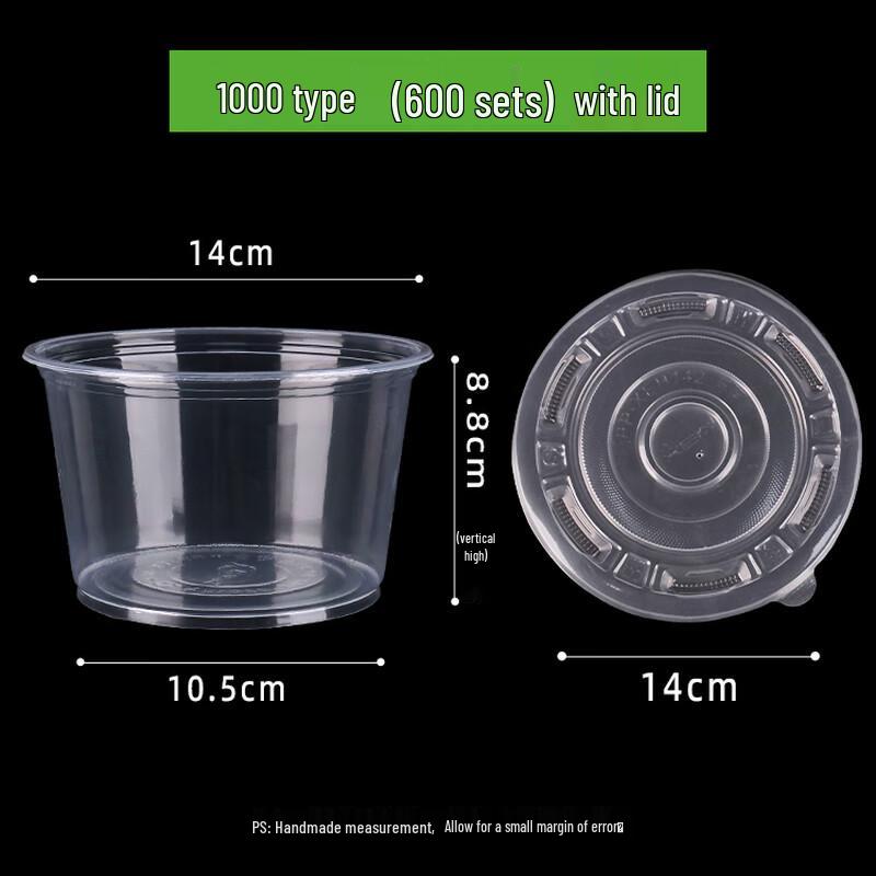 Bei Yi Pin Disposable Plastic Round Takeout Bowls with Lids