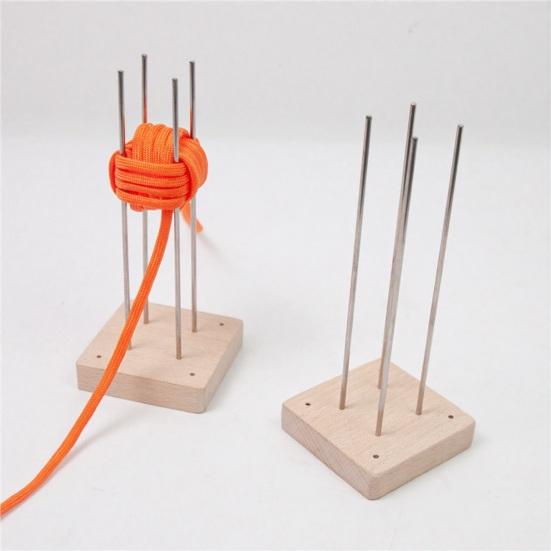 Wooden Monkey Fist Jig Portable Rope Knot Jig Knotters Craft Base Monkey Fist Knot Maker for Rope Projects Keychains Backpack Charms Craft