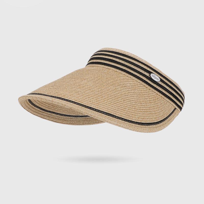 Straw Empty Top Hat Summer Outdoor Travel Sun Hat Women's Big Brim Sun Hat