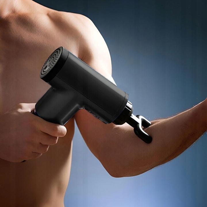 Pistolet Do Masażu Bezprzewodowy Masażer Pleców Ciała Wibracyjny + Końcówki
